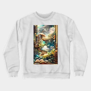 Library in Ocean| National library week | literacy week Crewneck Sweatshirt